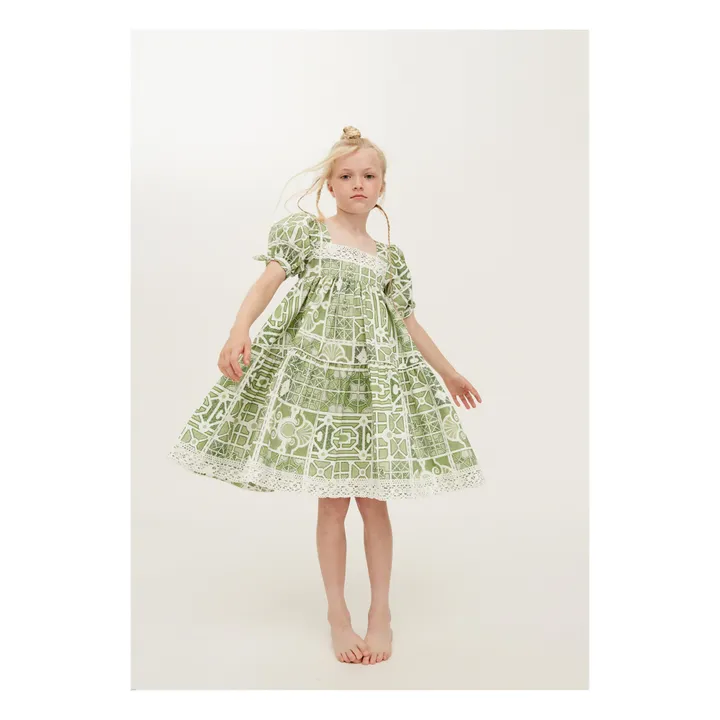 The Middle Daughter Robe Popeline Know Full Well Imprimée | Vert