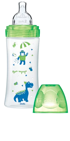 Biberon Sensation+ 330 ml Vert Dinosaure, tétine débit 1 - 1 biberon