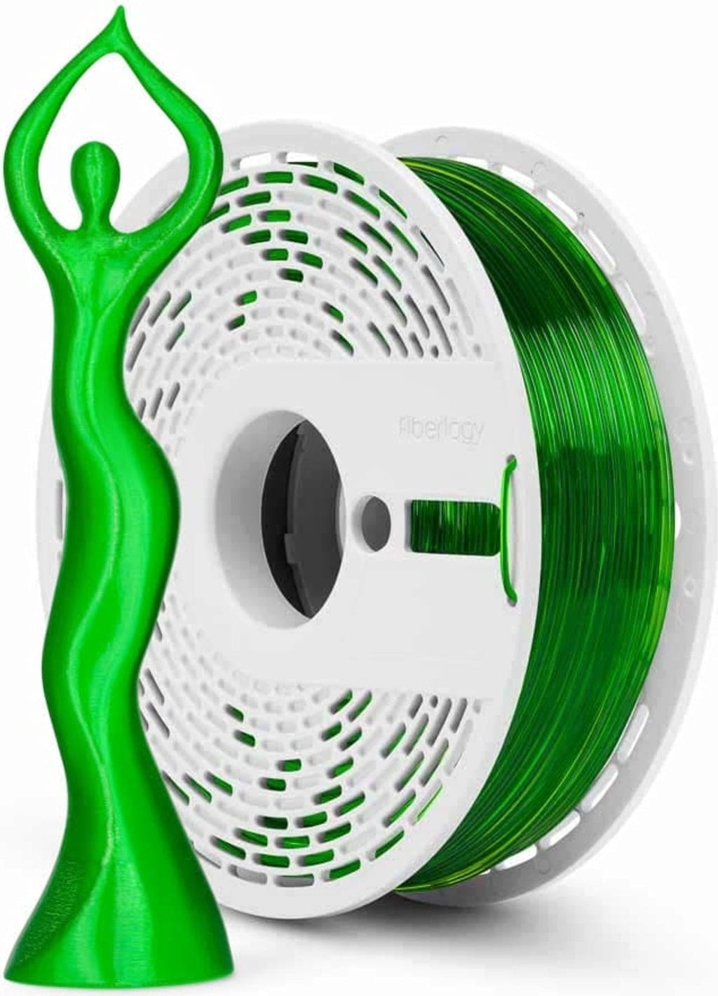 Fiberlogy  HS PLA Clear Green, 1,75 mm / 850 g    Turbo Druck & kristallklare Präzision in Green