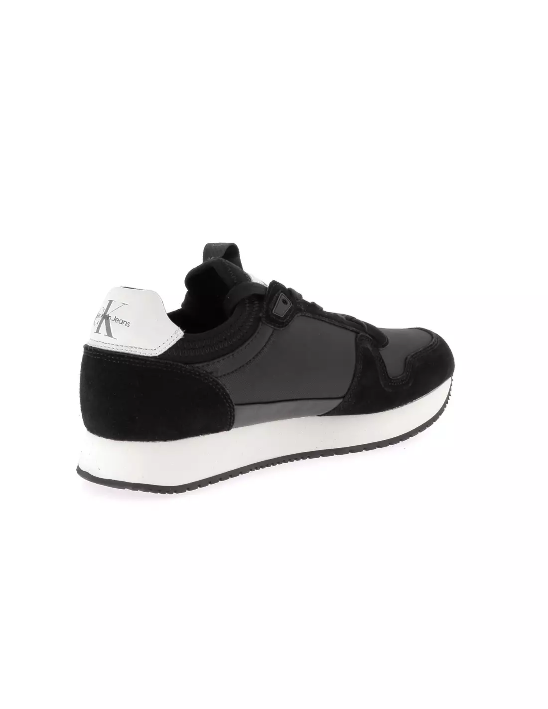 CALVIN KLEIN JEANS RUNNER SOCK LACEUP - Baskets 0GQBLACKBRIGHTWHITE