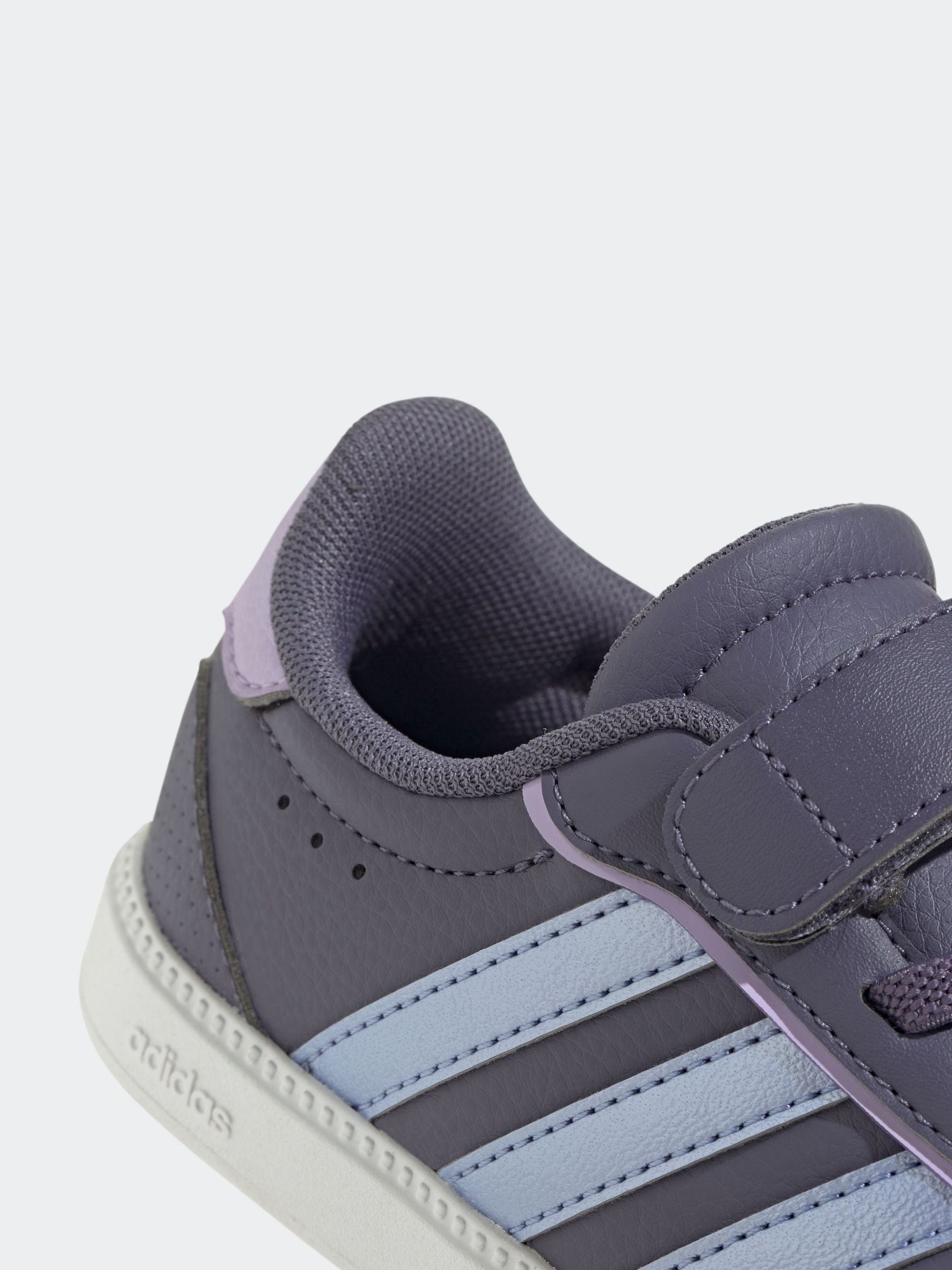 Blue Purple/Metallic - adidas Breaknet Sleek Elastic Lace Kids Trainers