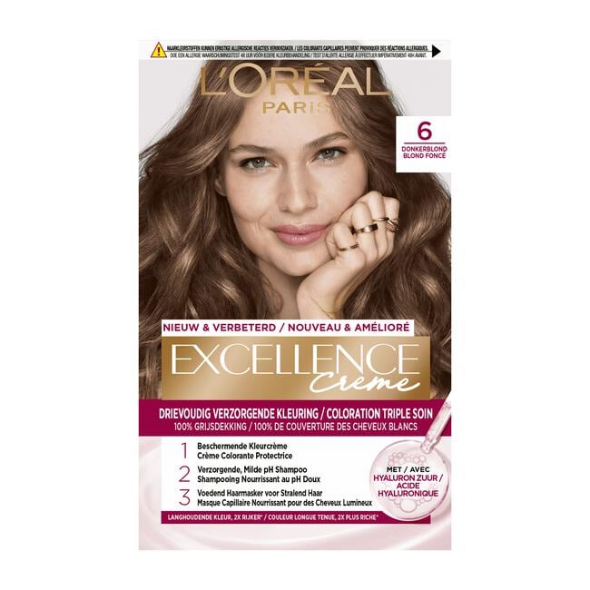L'Oréal Paris Excellence Crème Verzorgende Crèmekleuring 6 Donkerblond