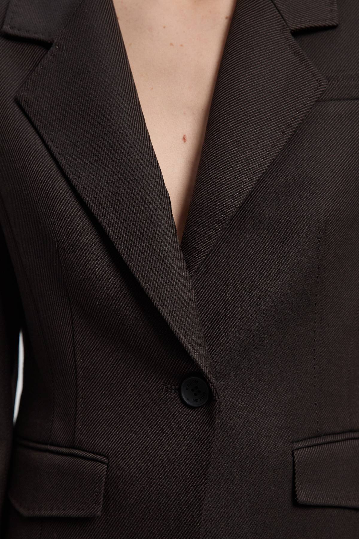KarenMillen Blazer Cintré Chiné à Boutonnage Simple