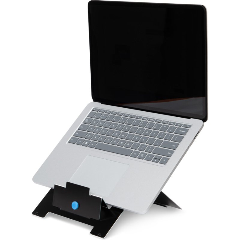 R-Go Tools Support pour ordinateur portable R-Go Riser, pliable, ergonomique et réglable, aluminium Hylite, noir
