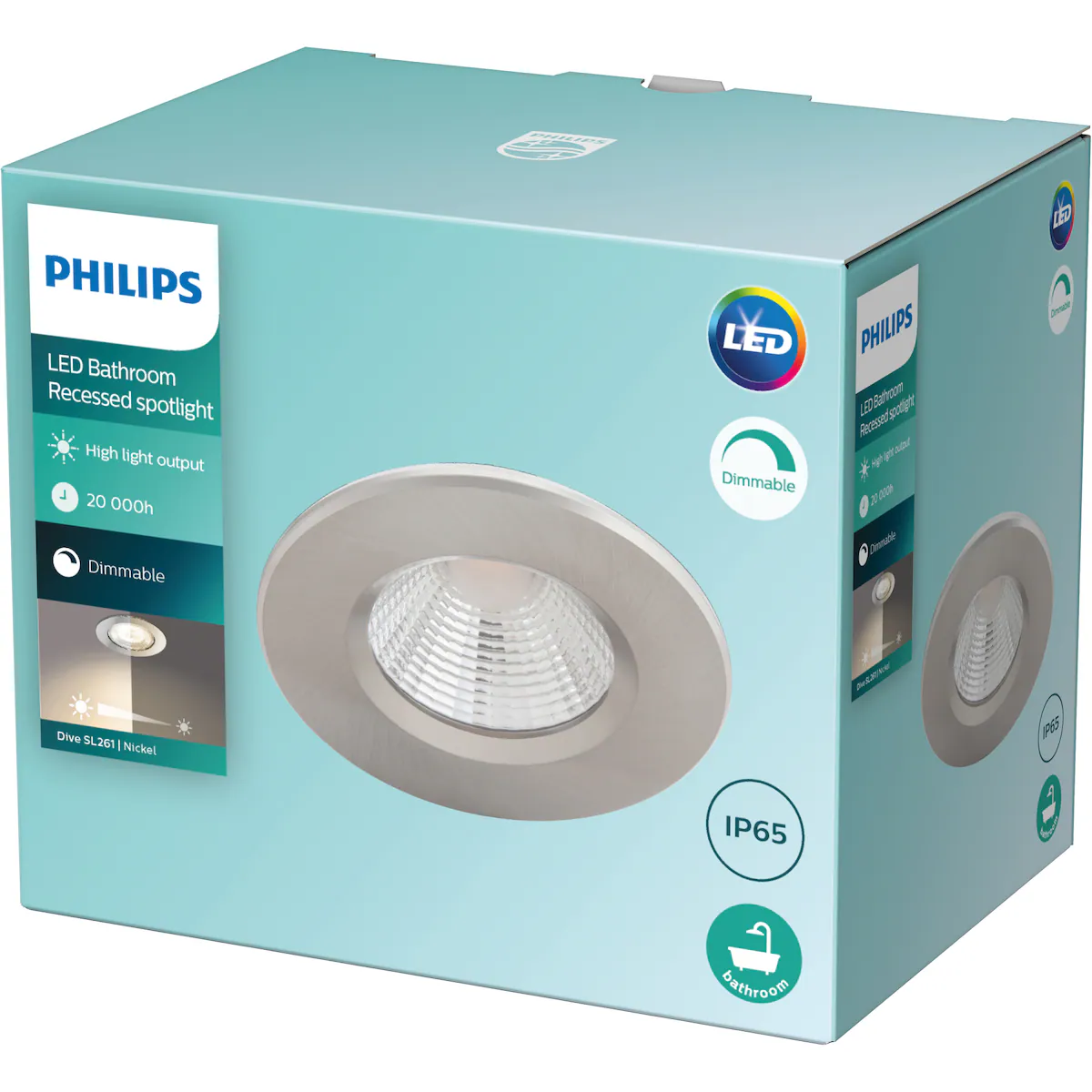 Philips Dive Ceiling spotlys 5,5W (sølv)