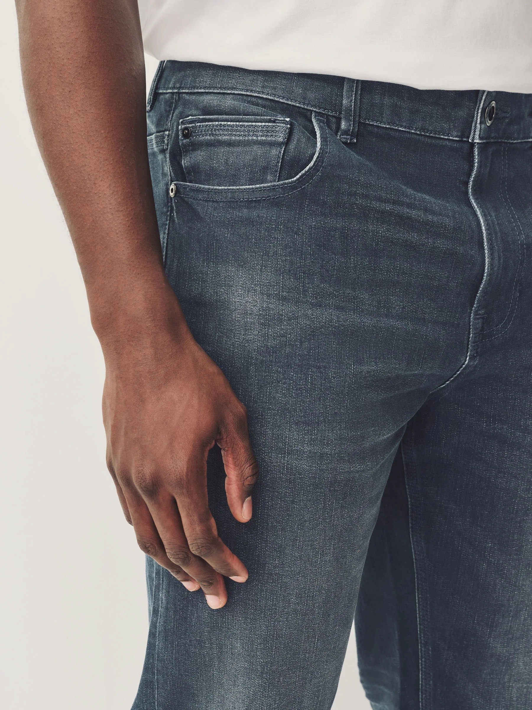 Antraciet - Slim Fit - Authentieke stretch denim jeans