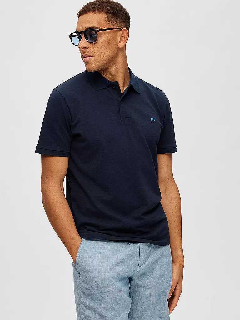SELECTED Poloshirt SLHDANTE  blau