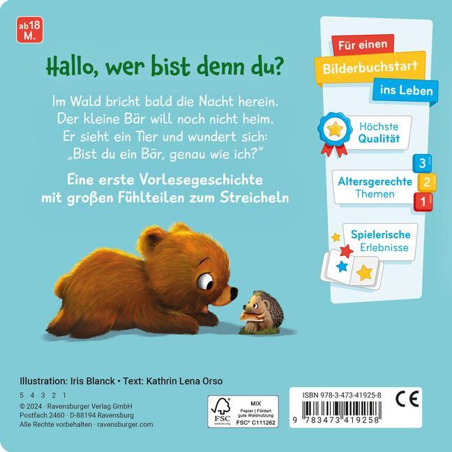 Mein erstes Vorlese-Fühlbuch: Bist du ein Bär?