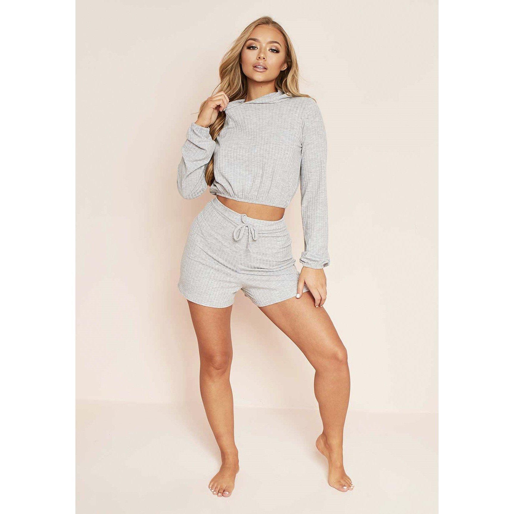 Missy Empire Mix And Match Ribbed Tie Front Shorts