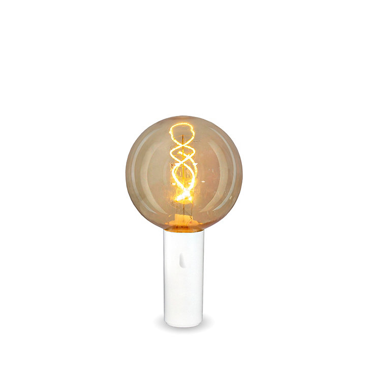 Lampe ampoule vintage sans fil Edy G125 IP44 400lm blanc H.22,5 cm