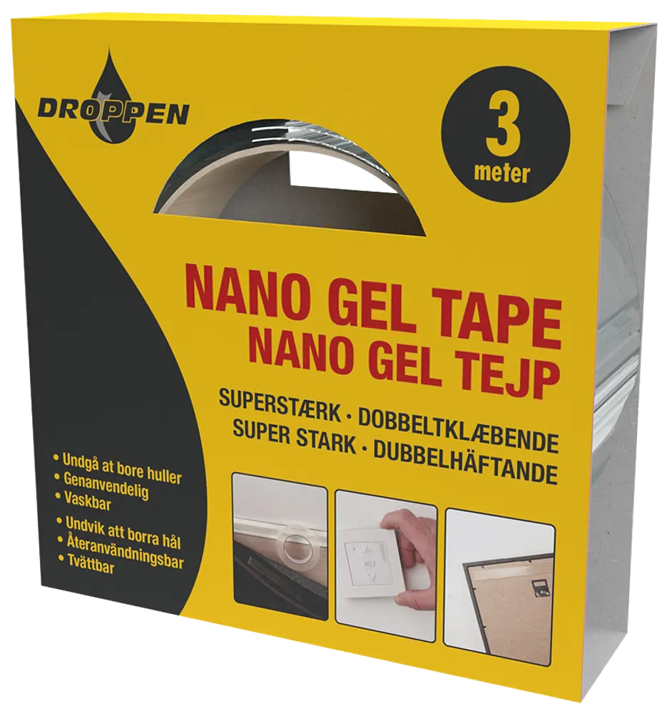 Droppen Nano gel tape 3 m