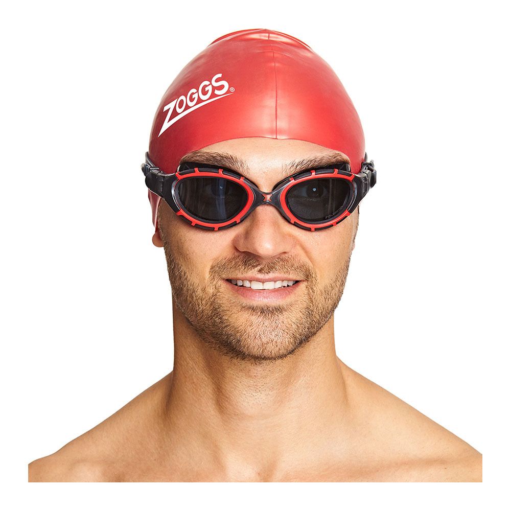 Zoggs PREDATOR FLEX - Lunettes de natation polarisés red/black/smoke polar
