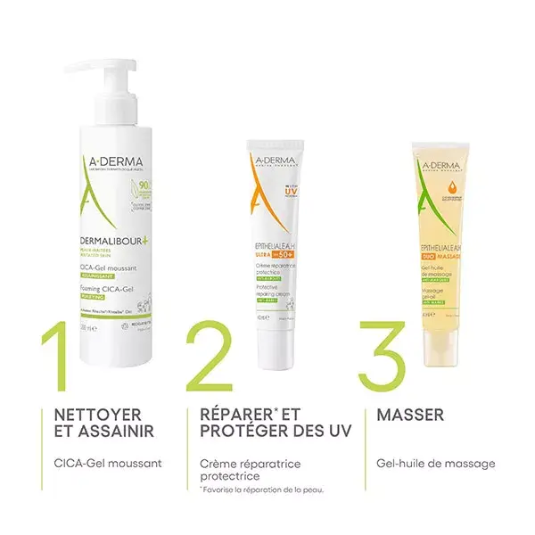 A-Derma Epitheliale AH Creme Reparador Ultra Protetor Anti-Marcas FPS 50+ 100ml