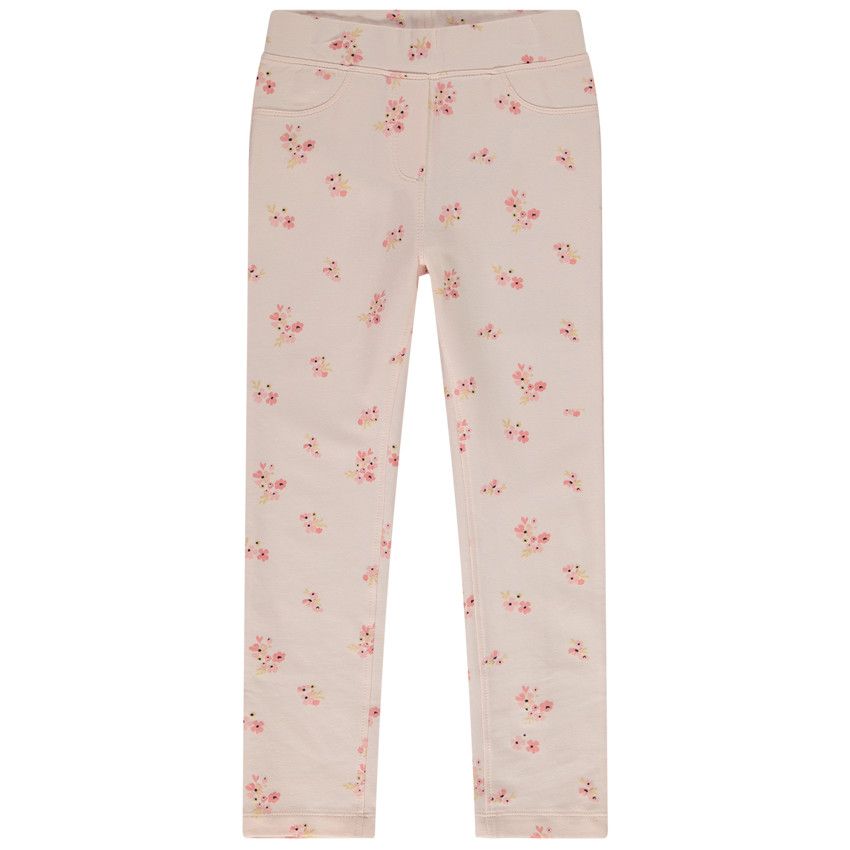 Jegging en molleton imprimé fantaisie pour fille - Rose