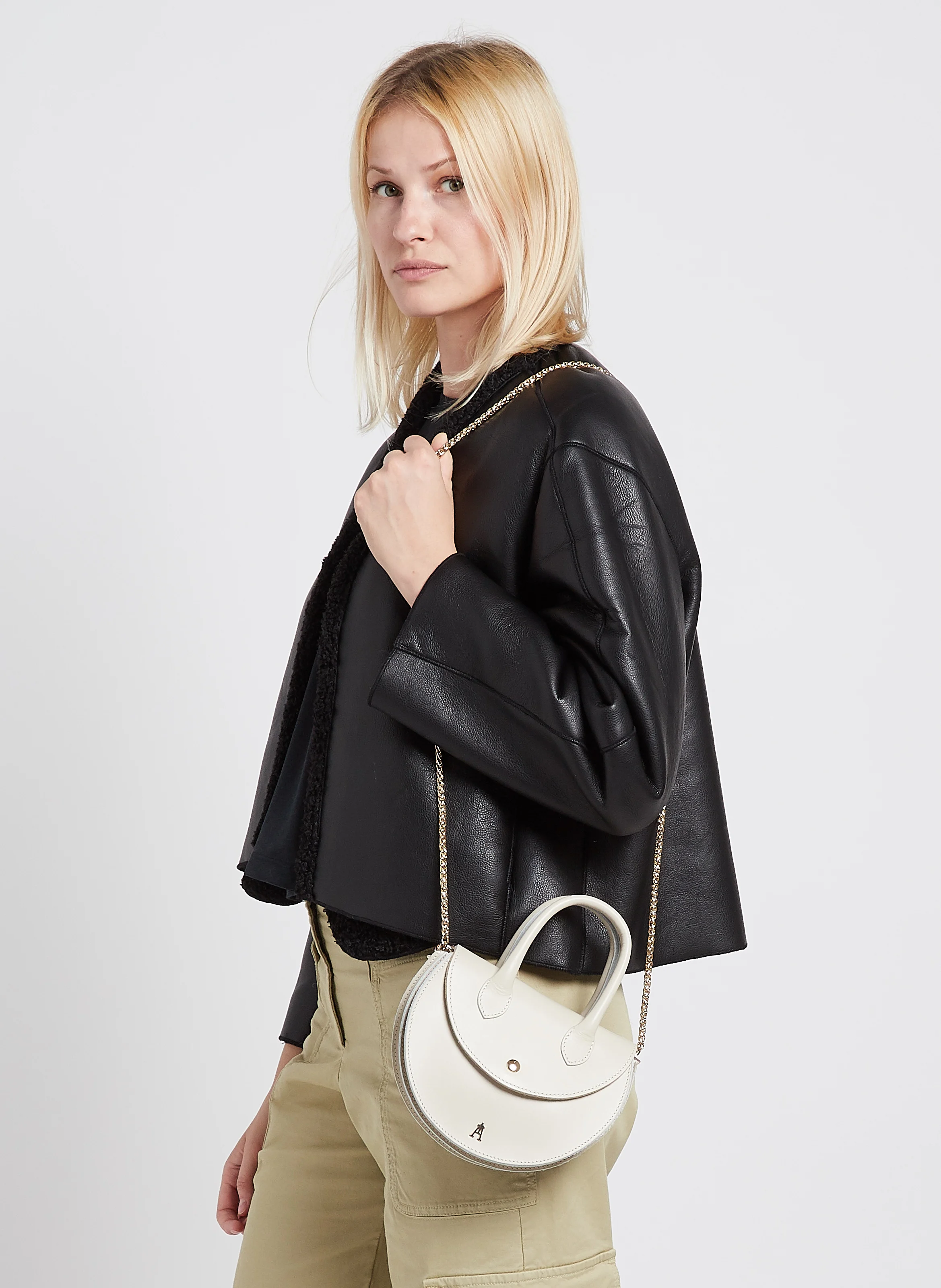 Musique - Sac à main en cuir| Beige