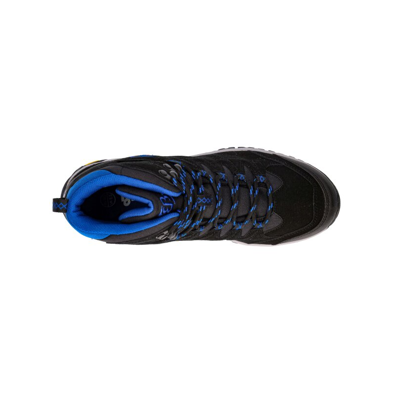 Brütting Mount Shasta High zwart met blauwe wandelschoenen