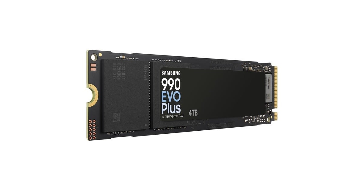 SAMSUNG990 EVO Plus 4 TB SSD  (MZ-V9S4T0BW, PCIe 4.0 x4 / 5.0 x2, NVMe 2.0, M.2 2280)