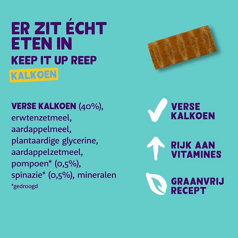 Edgard & Cooper Keep It Up Bar Kalkoen 30 gram | 13518