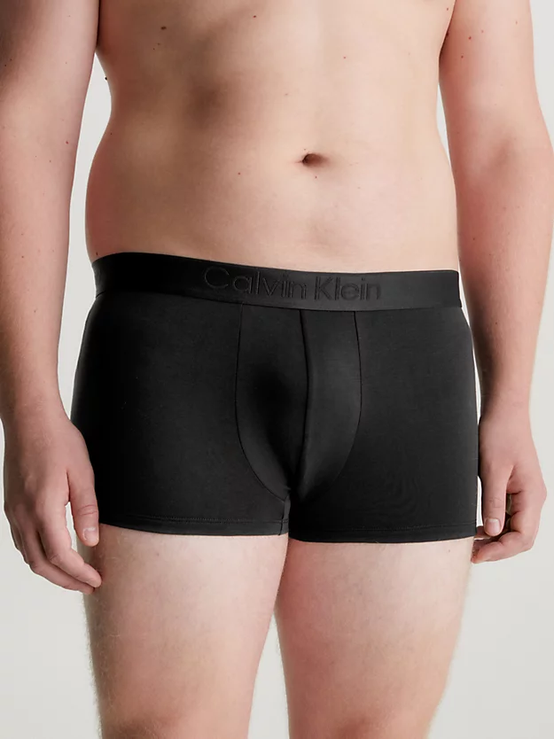 Conjunto com 3 Cuecas Boxer de Cintura Baixa - CK Pretas