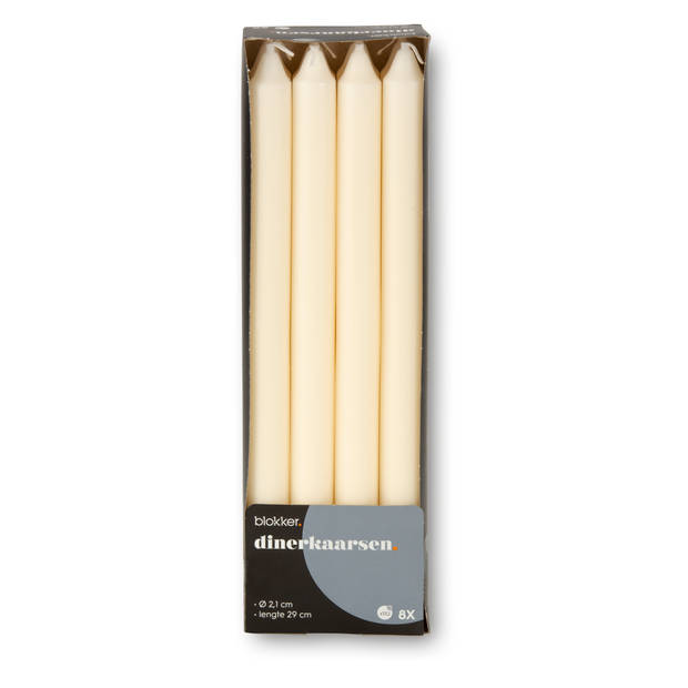 Blokker Dinerkaars - 8 stuks - 29 cm - Crème
