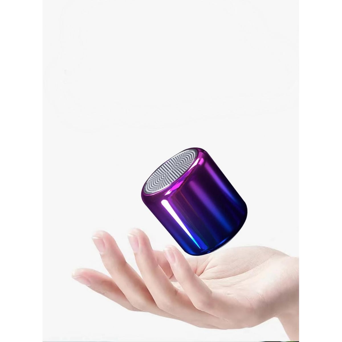 Bluetooth mini-høyttaler i krommet ombre, Lilla/Blå