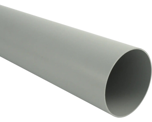 Marley ronde kunststof afvoerbuis, venstergrijs RAL 7040, nominale breedte 75 mm, lengte 1000 mm