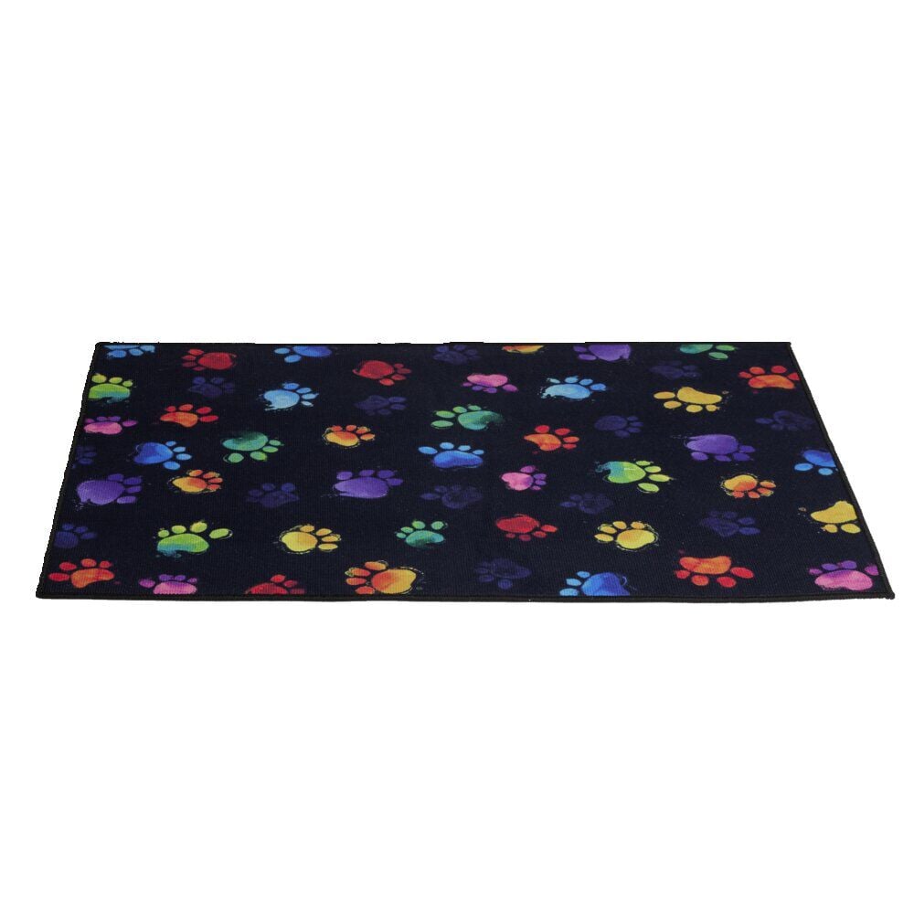 Tapis pour chien rectangulaire motif empreinte de patte 50x80cm