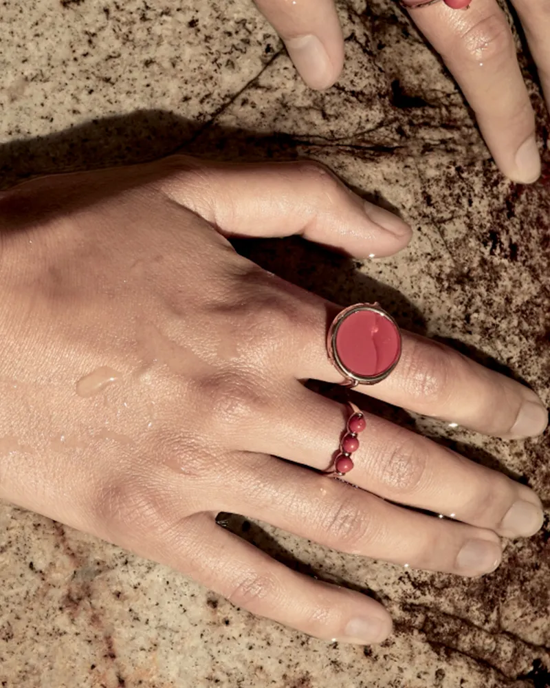 Bague Maria Coral Disc Ginette NY