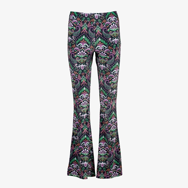 TwoDay dames velours flared broek met print