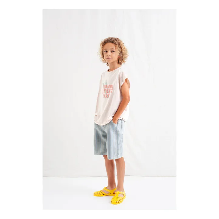 Tocoto Vintage Short Rayure | Bleu ciel