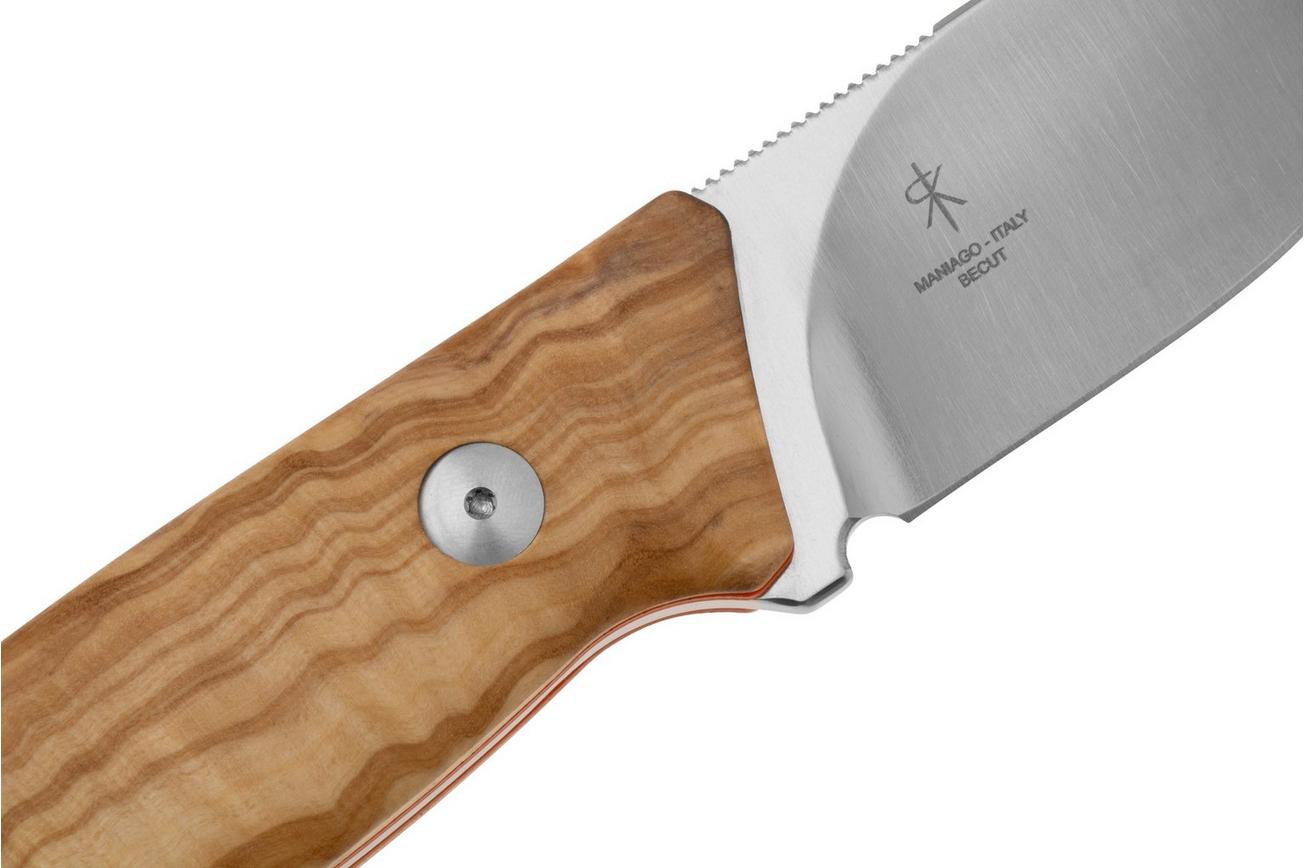 Fox Knives Rifle Muzzle FX-664 OL, Olive Wood vaststaand mes, Raven Knives design