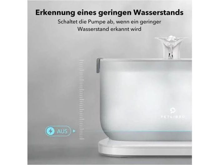 Petlibro Dockstream kabellose Wasserfontäne Weiss Kabelloser Petlibro Dockstream Trinkbrunnen mit Pumpe und Filter für Katzen und Hunde