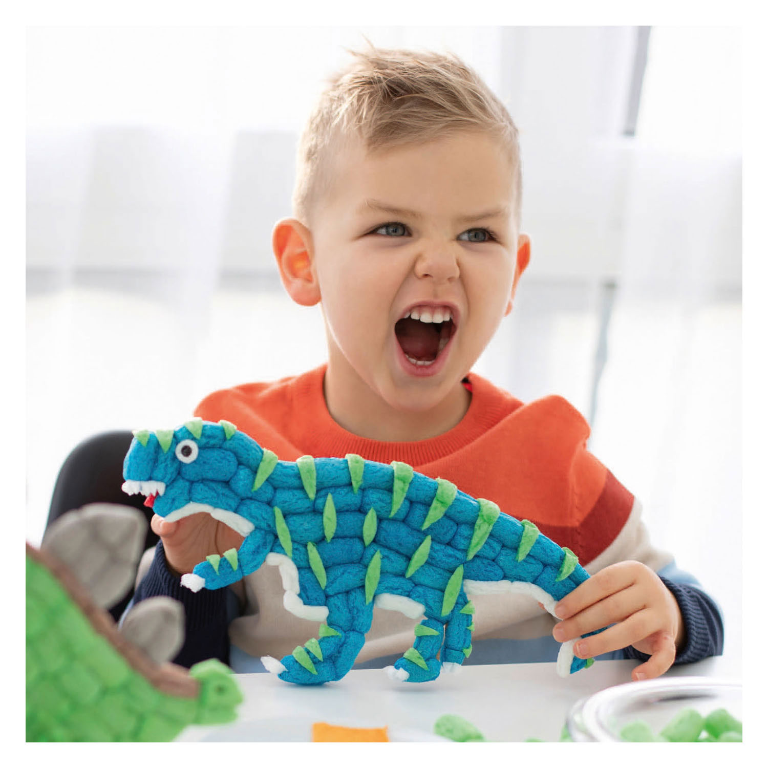 PlayMais Dino Kaarten Versieren, 4st.
