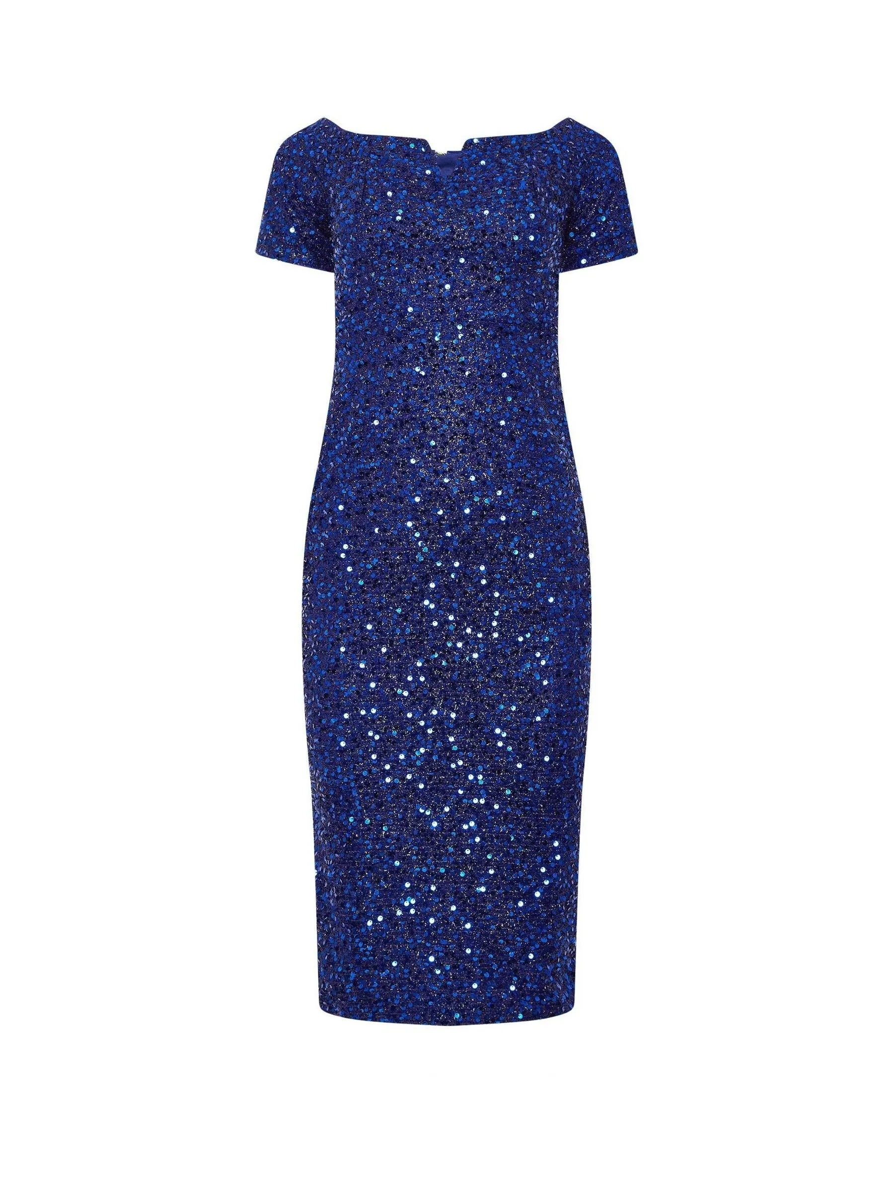 M&Co Sequin Notch Neck Dress