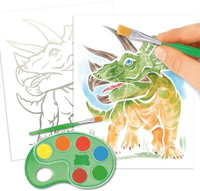 Dino World Fargeleggingssett Colour Me Up Paper