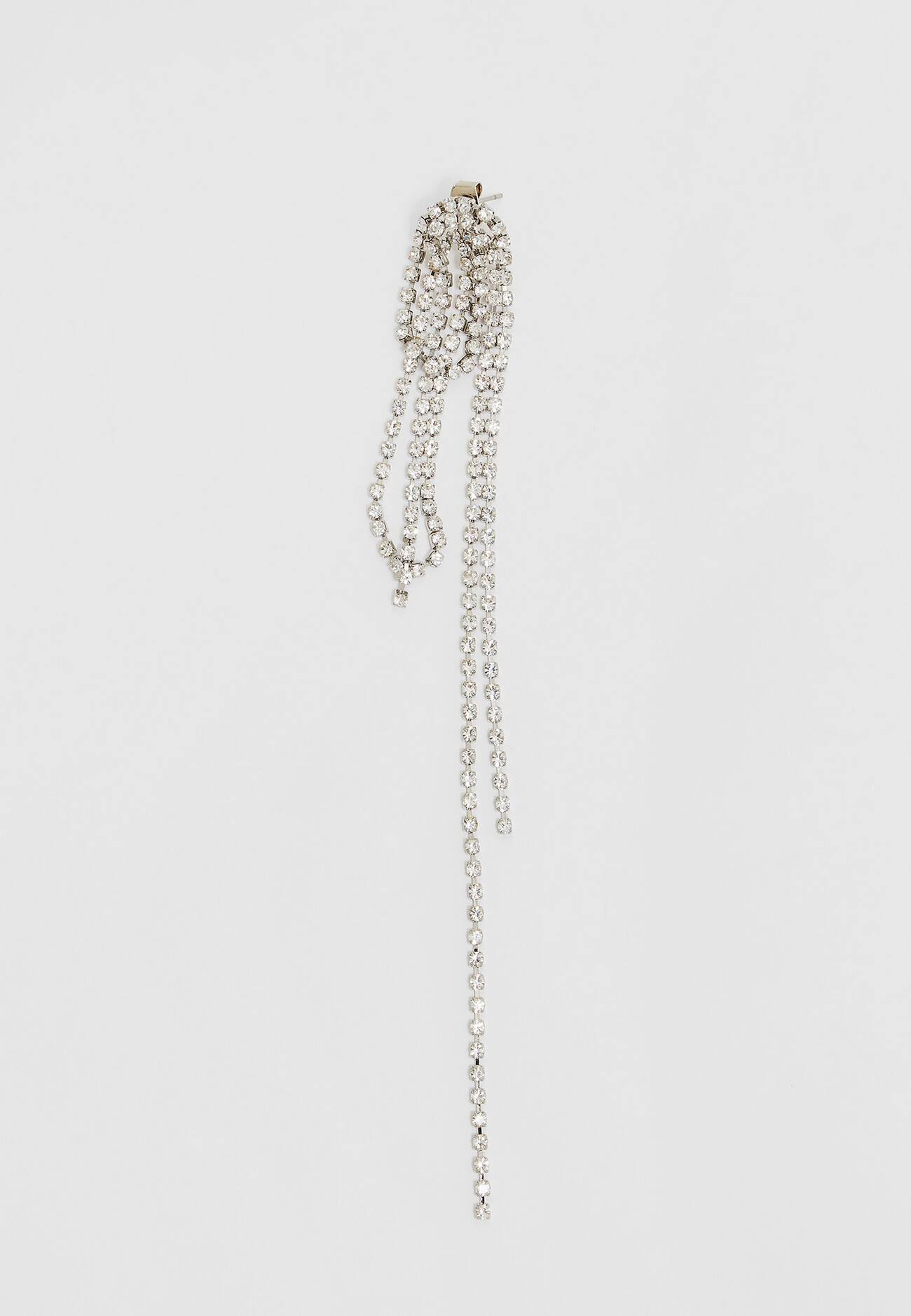 Brincos de corrente com strass