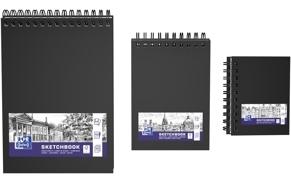 Malbuch Skizzenbuch A4, SchwarzBlock A4, Schwarz