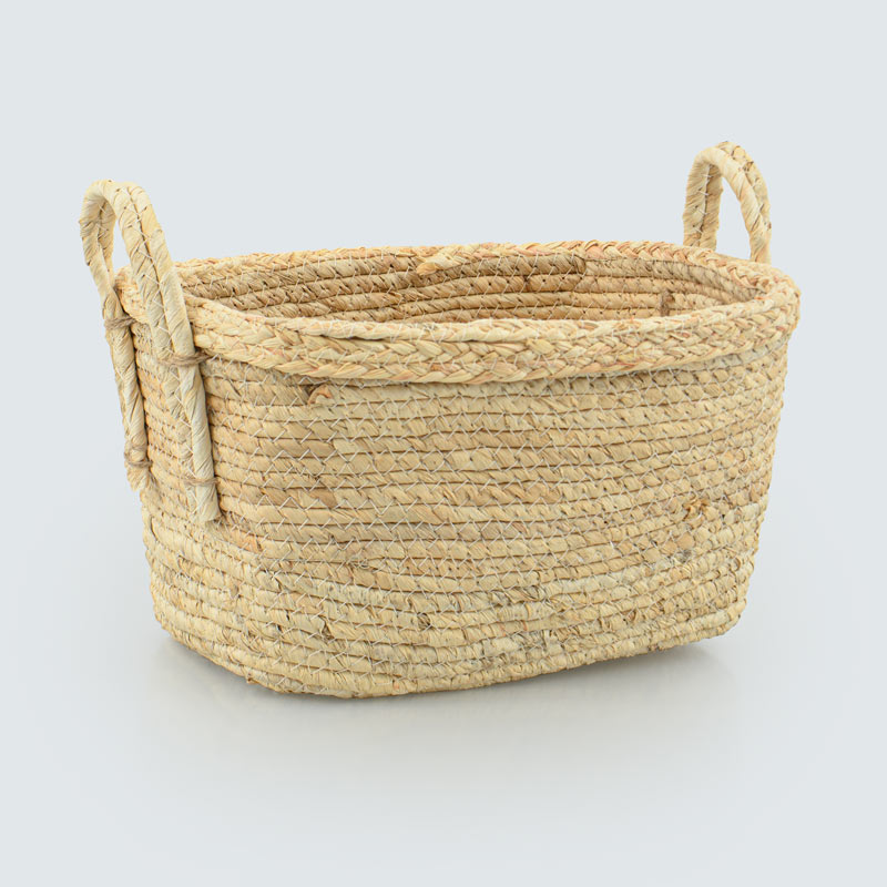 Panier de rangement 'Bali' tressé écru