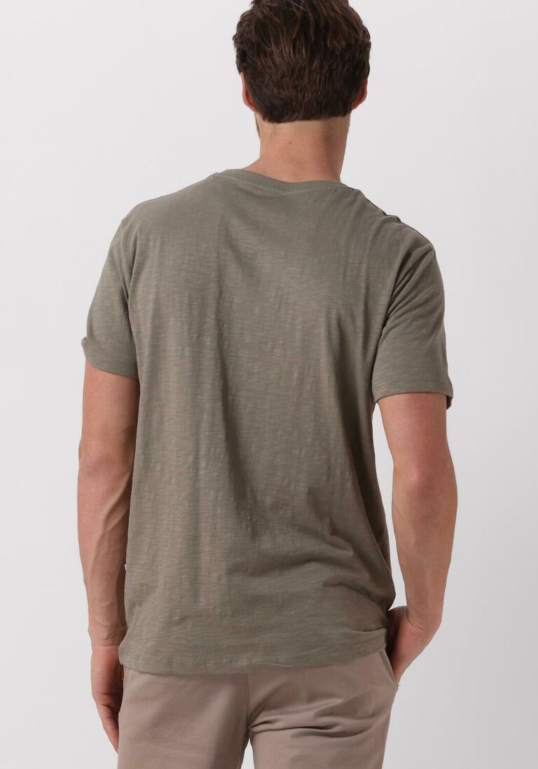SELECTED HOMME groene selected homme t-shirt slhaspen slub ss o-neck tee noos