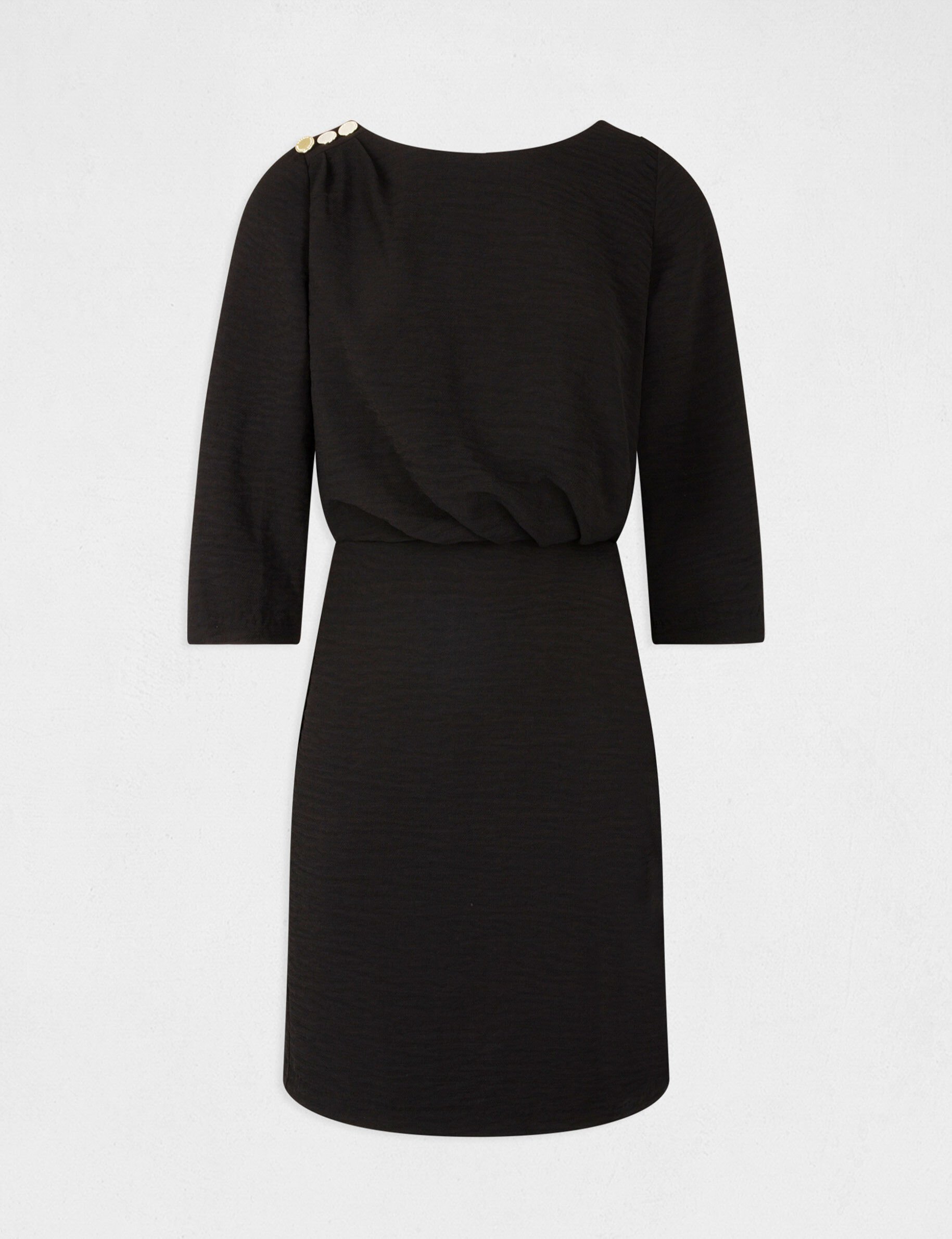 Robe cintrée dos ouvert noir femme - noir