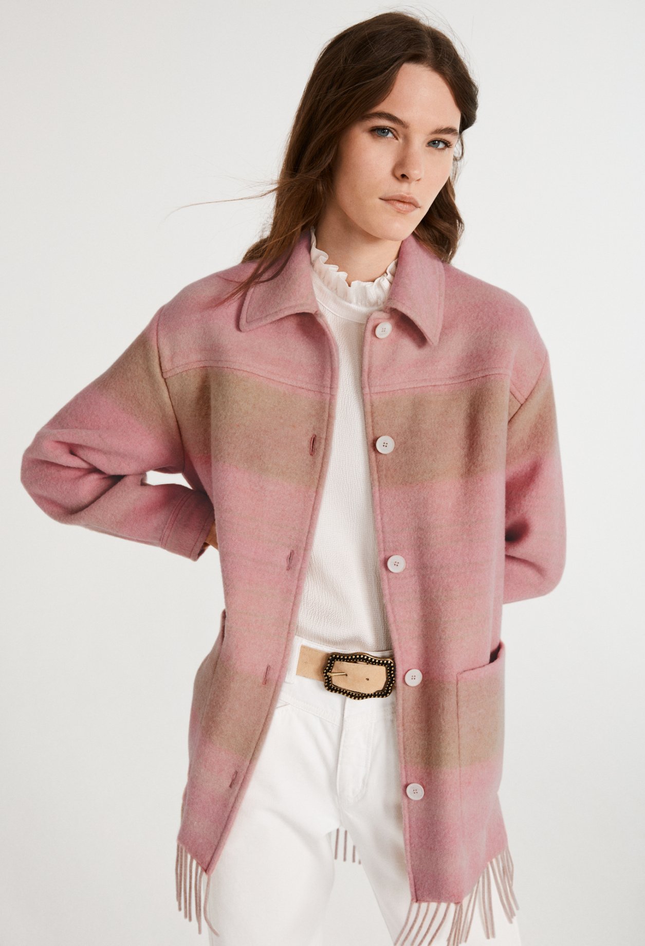 Manteau court en laine