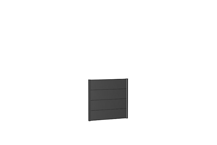 Panneau acier droit Biohort 100 x h.90 cm gris
