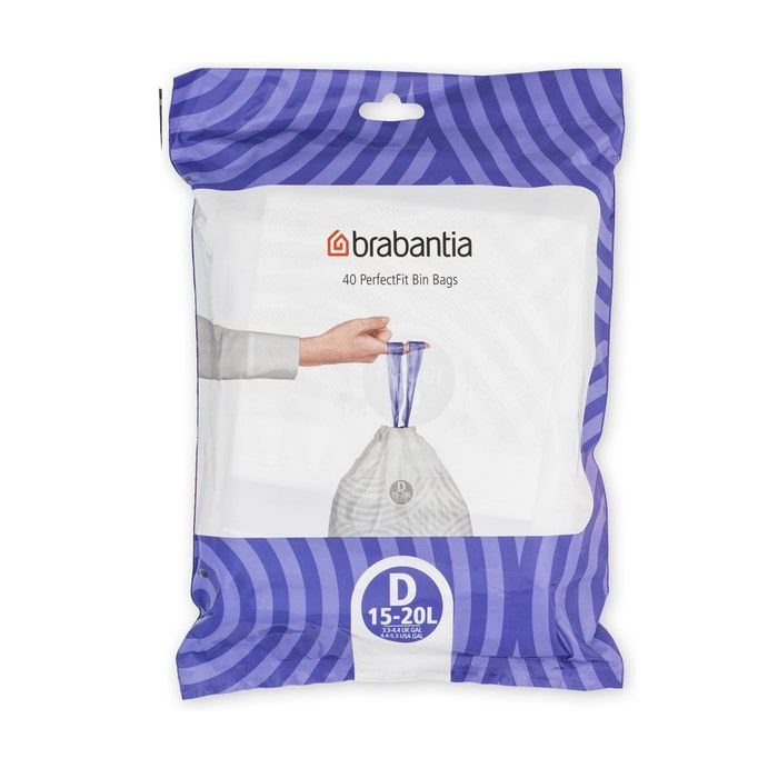 20st Brabantia afvalzakken code D - 15-20 liter 43,5x54,5cm - 20 stuks (8710755138164)