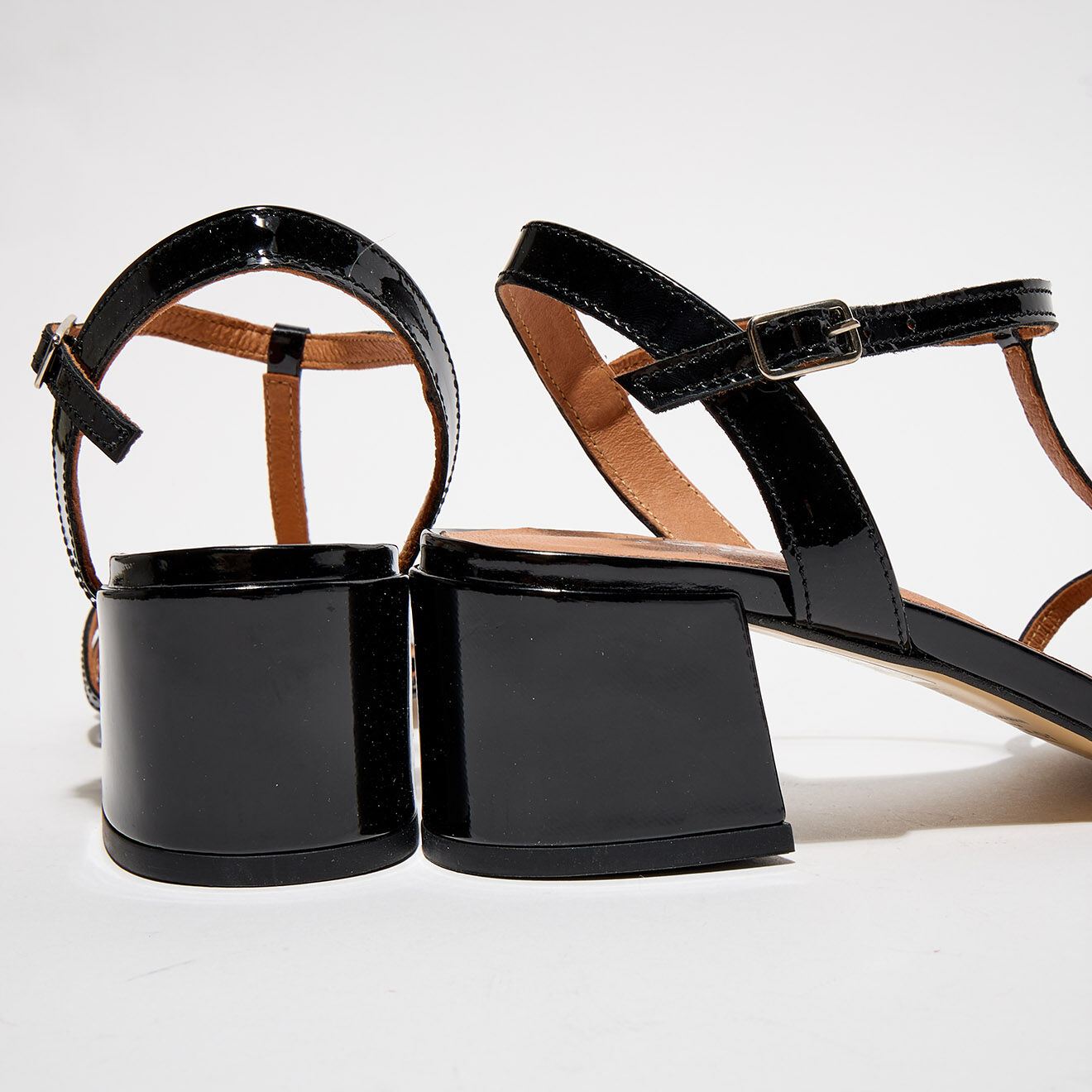 Jonak Sandales en Cuir TBC noires - Talon 5 cm