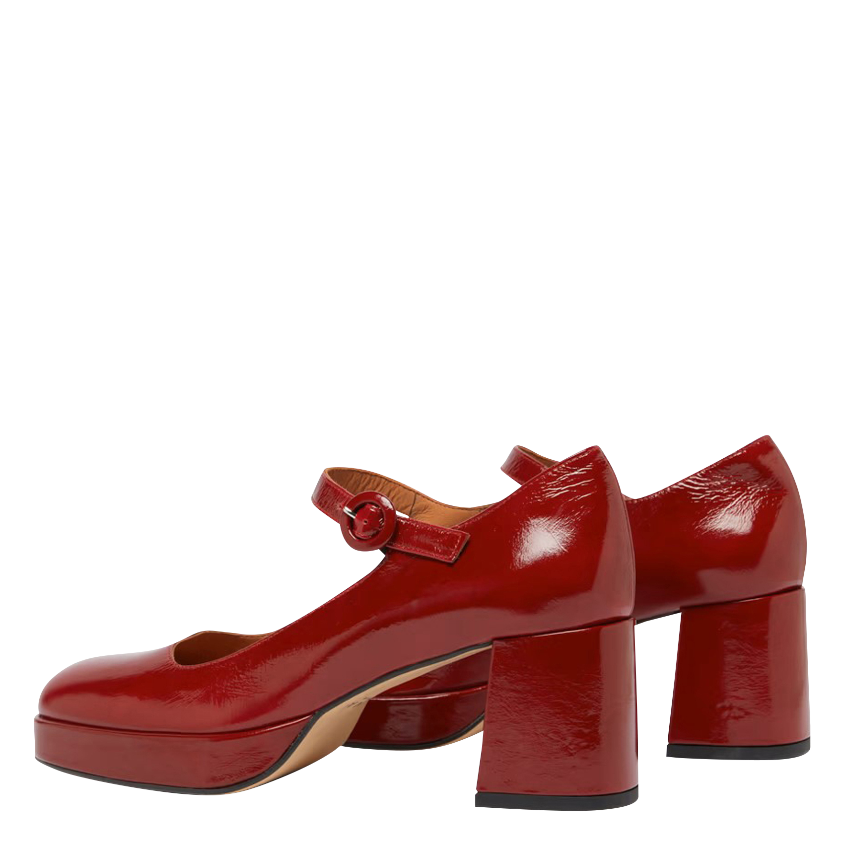 VUELO - Babies à talons hauts en cuir| Rouge
