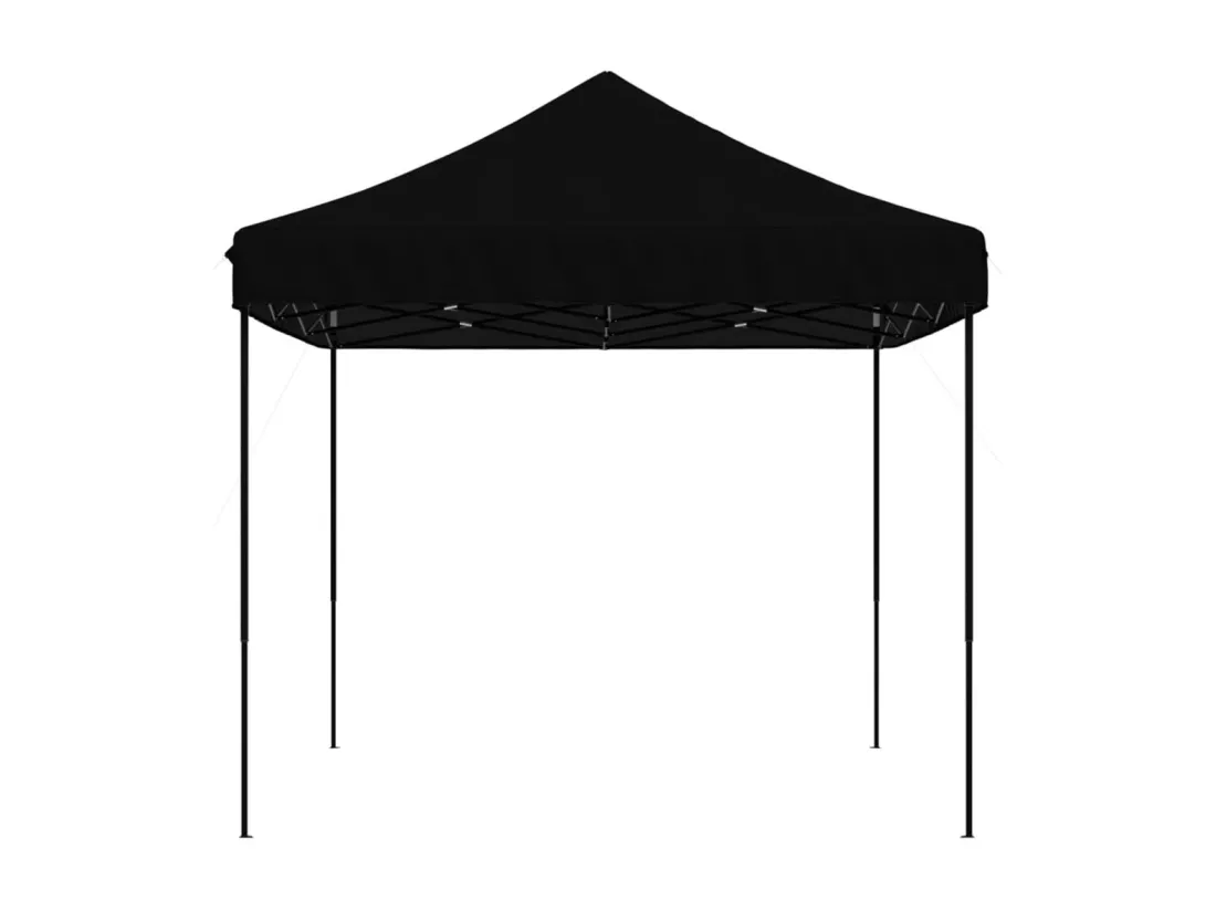 Tente de réception pliable escamotable noir 410x279x315 cm