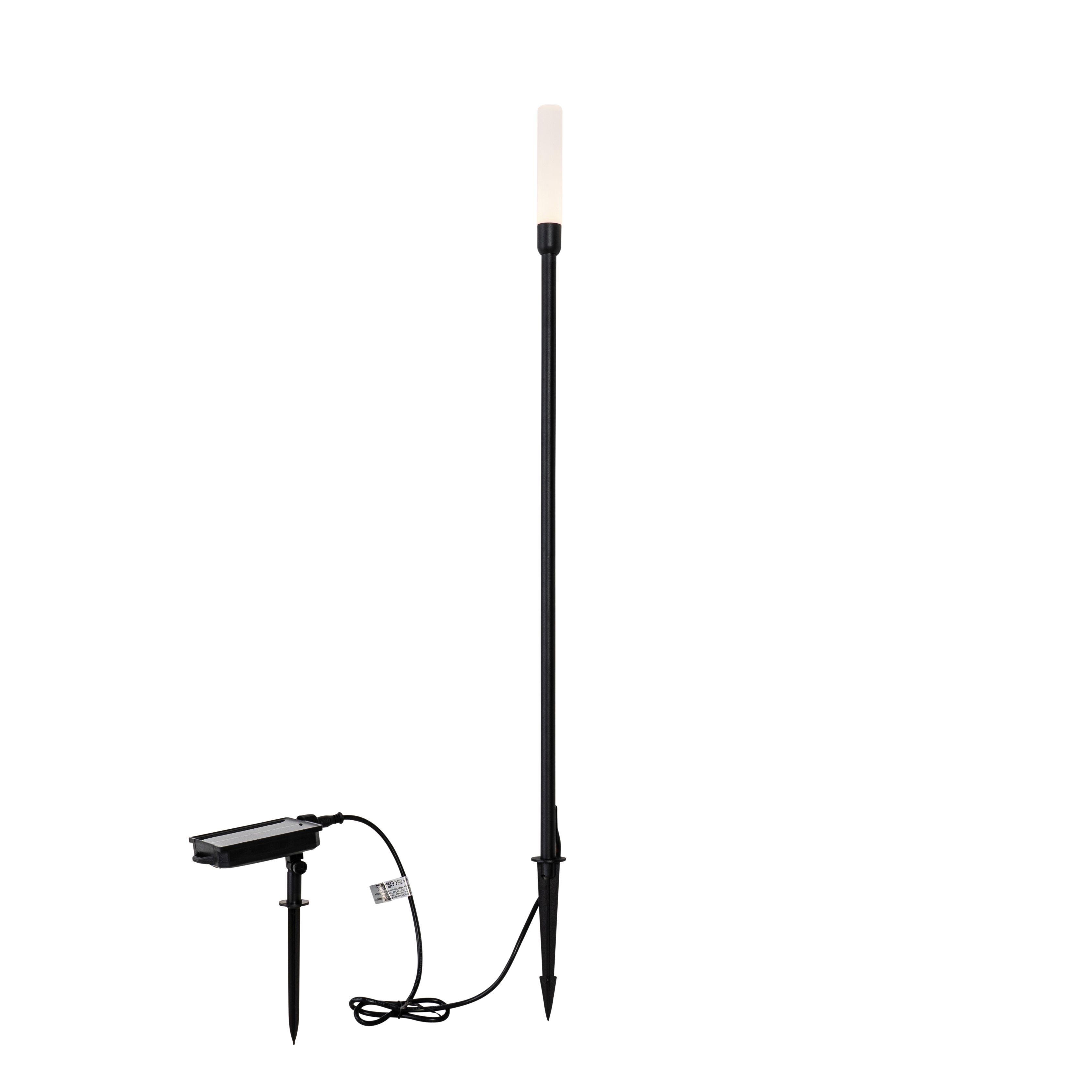 Buiten vloerlamp zwart incl. LED oplaadbaar en solar - Barry