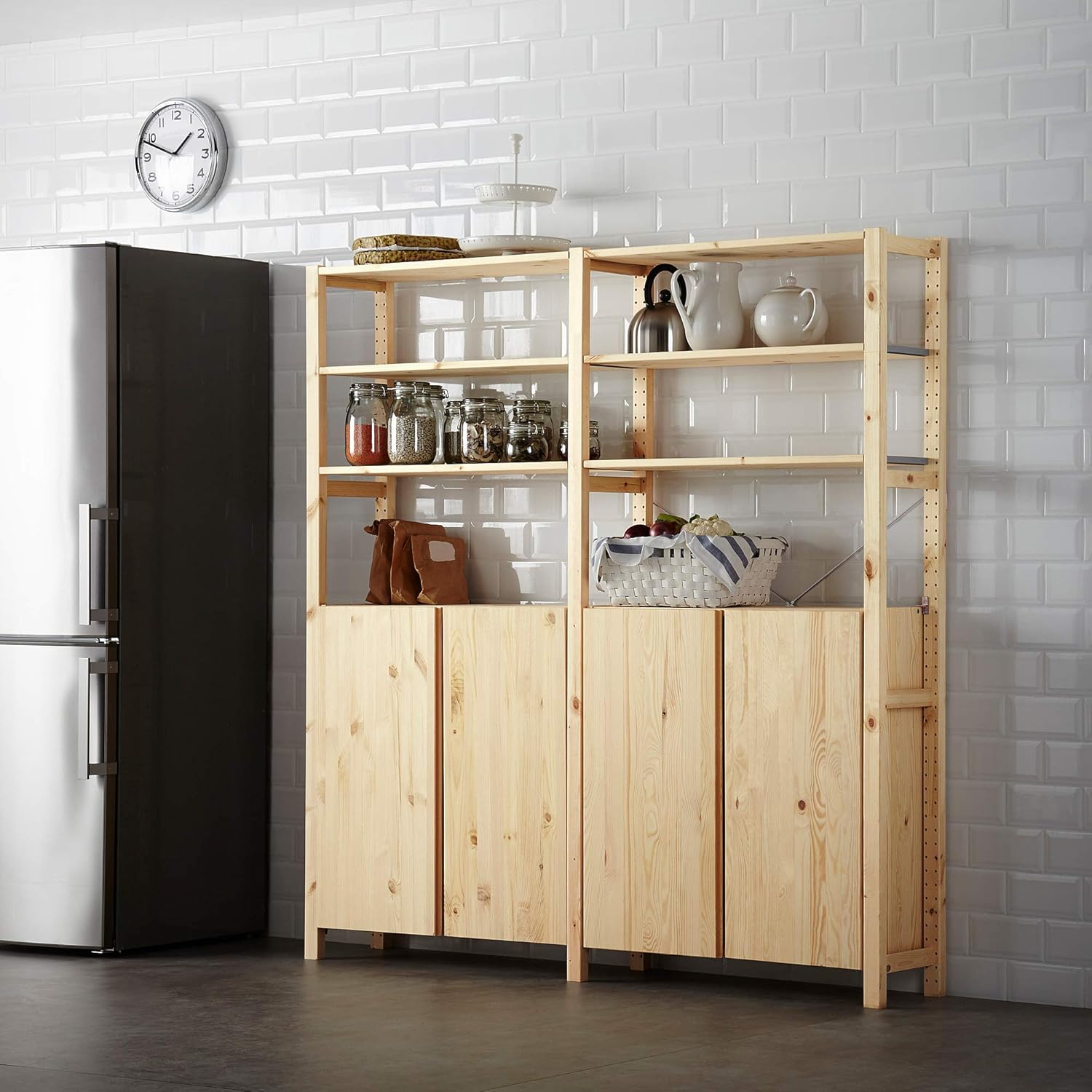 Ikea IVAR 2 Fächer/Regale/Schrank, 174x30x179cm, Kiefer