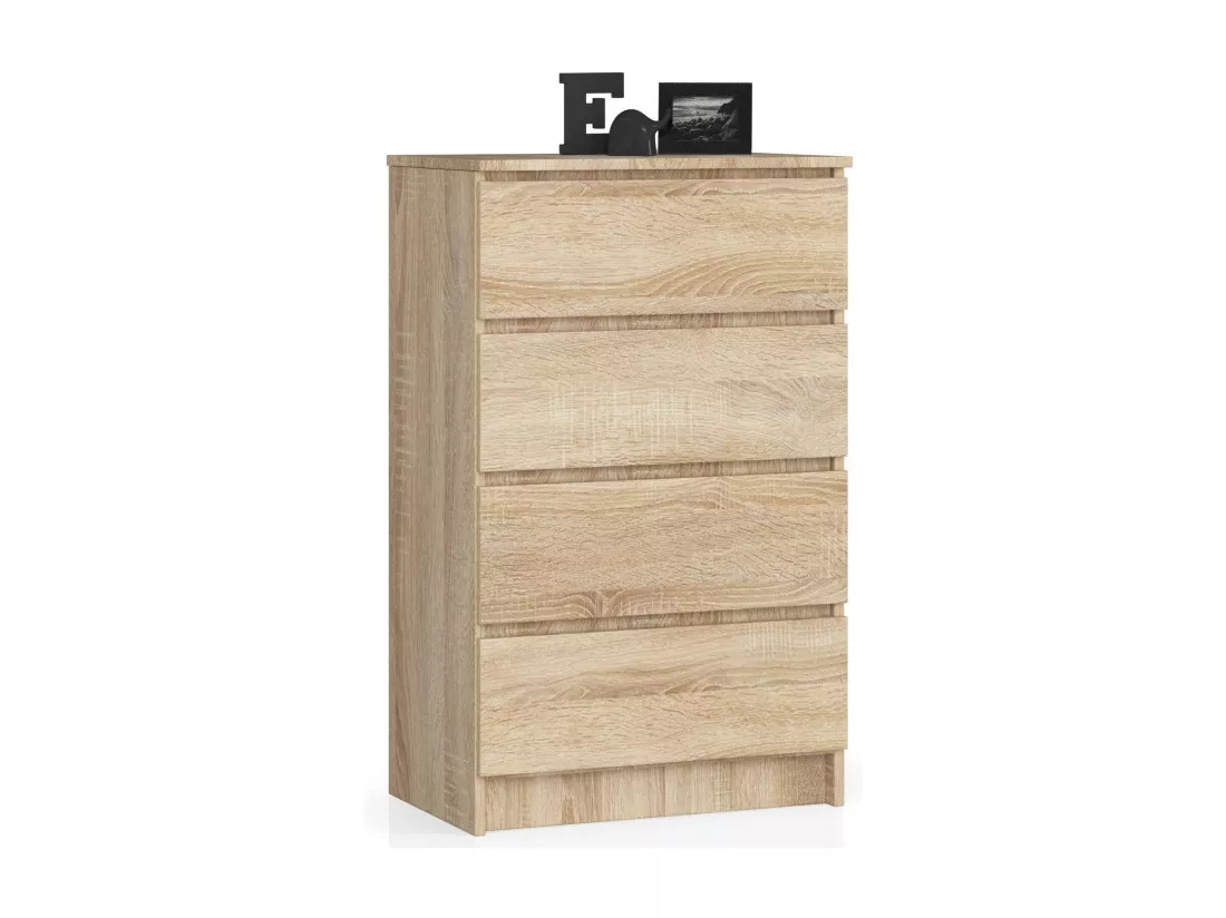 Commode AKORD K60 Chêne Sonoma 60 cm 4 tiroirs façade Chêne Sonoma 60x40x99 cm