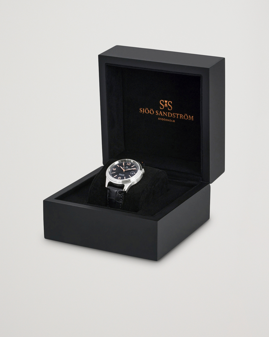 Sjöö Sandström Royal Steel Classic 41mm Black and Black Alligator